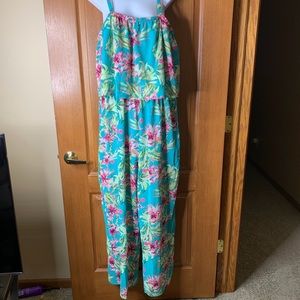Floral wide leg jumpsuit
